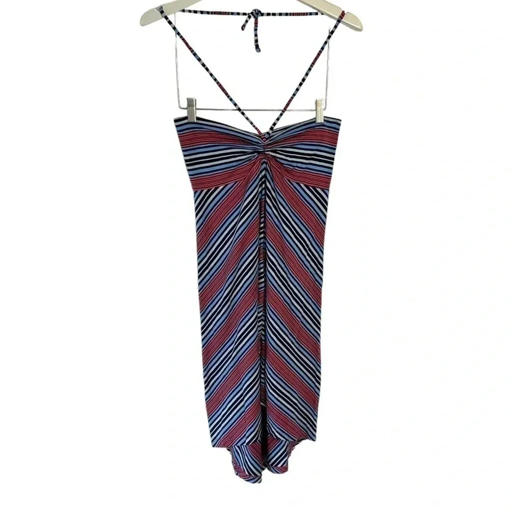 Patagonia S multicolor stripe boho halter minimalist dress Preppy Nautical Retro